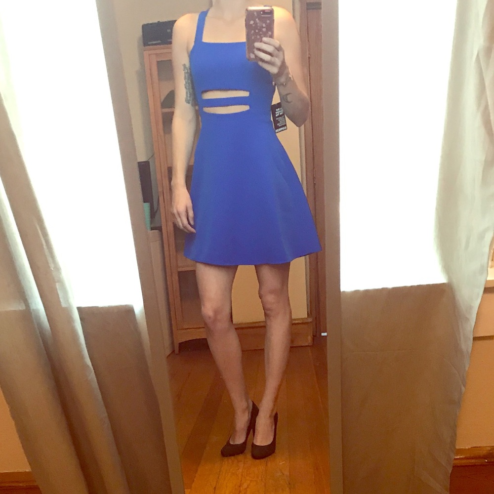 Express cobalt blue dress size 0.
